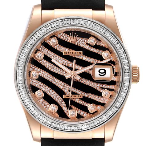 rolex zebra diamond dial